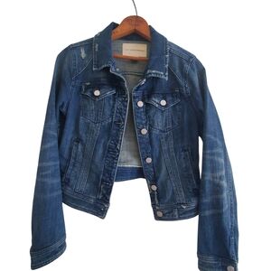 Anthropologie Dark Blue Jean Jacket